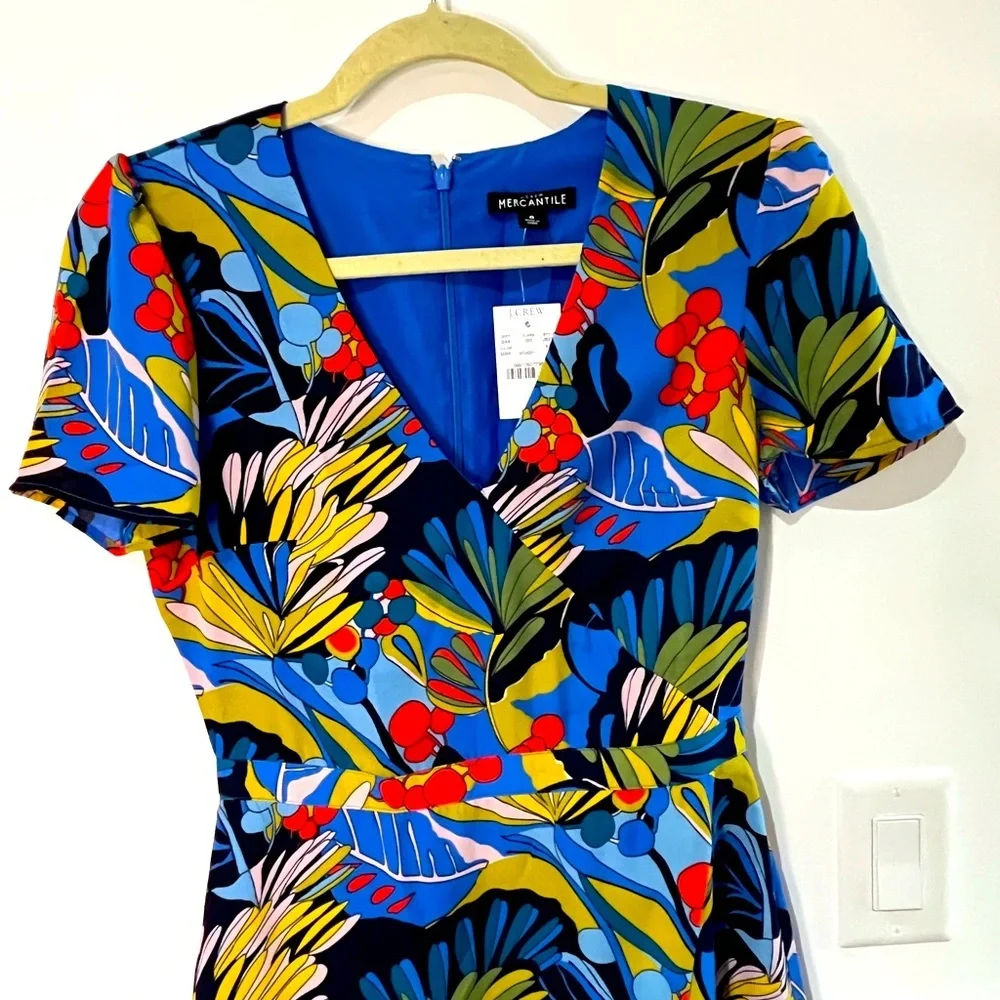J. Crew Mercantile Wrap Front Floral Mini Dress